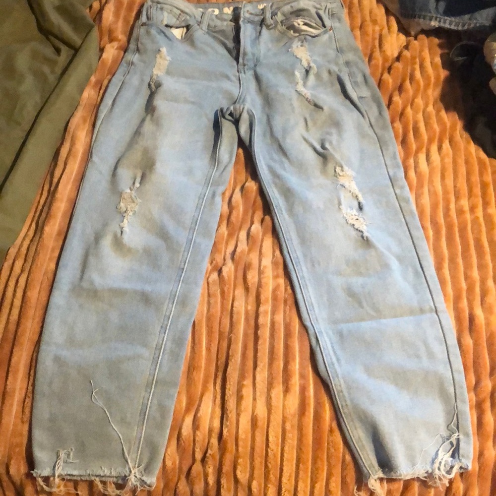 Ripped mom jeans